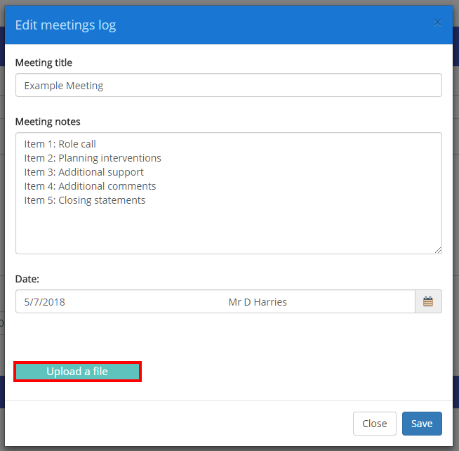 How to edit a meeting log in your Provision Map account